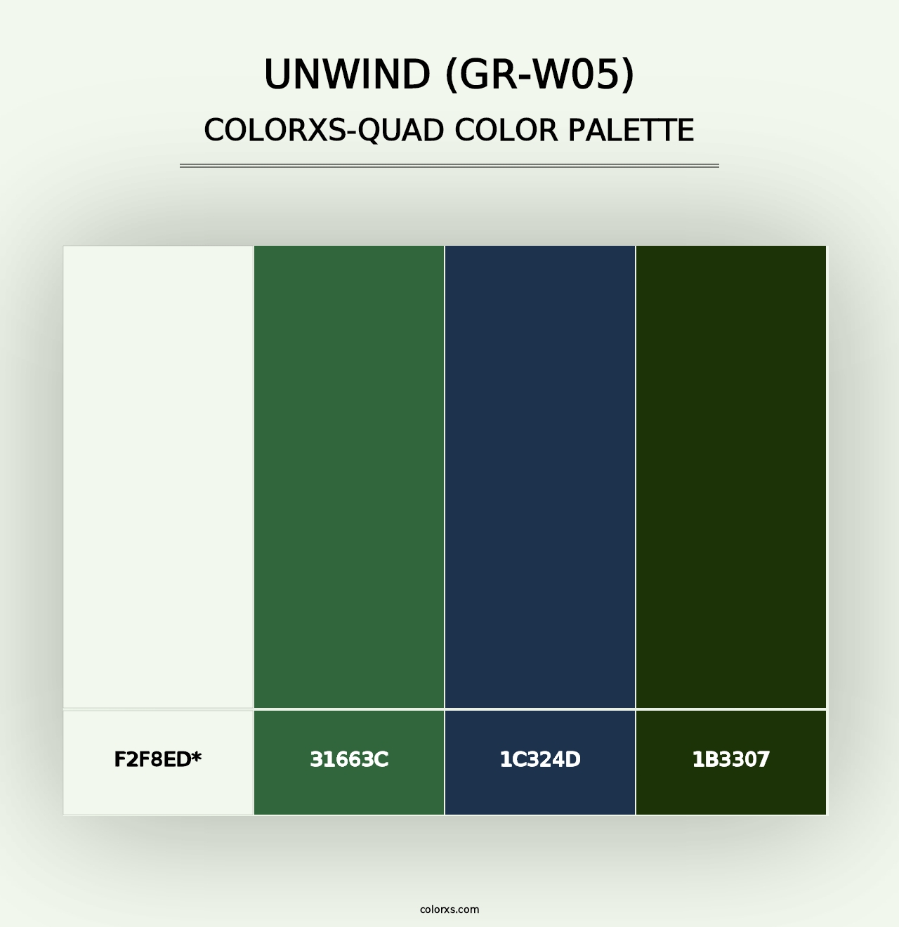 Unwind (GR-W05) - Colorxs Quad Palette