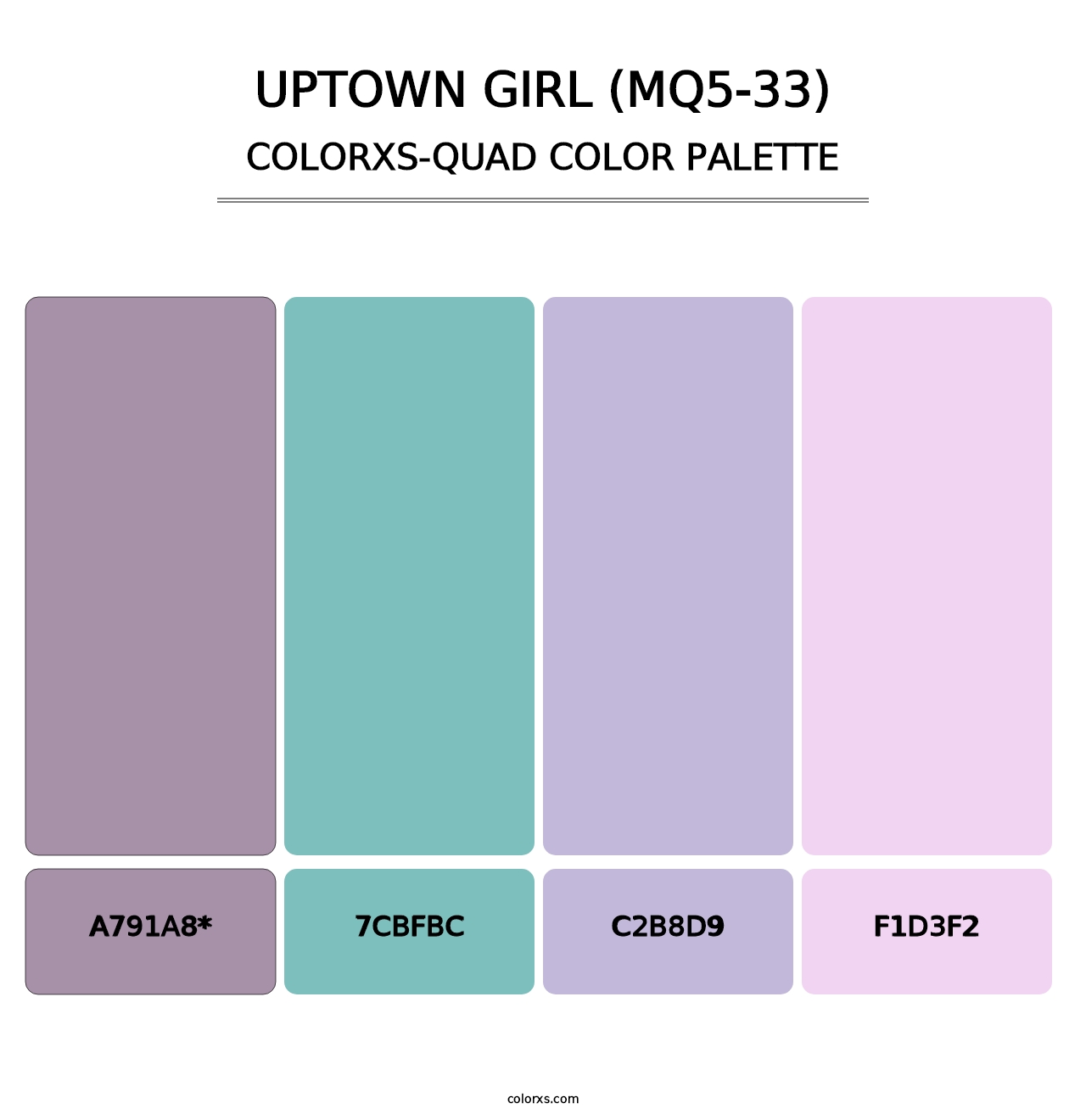 Uptown Girl (MQ5-33) - Colorxs Quad Palette