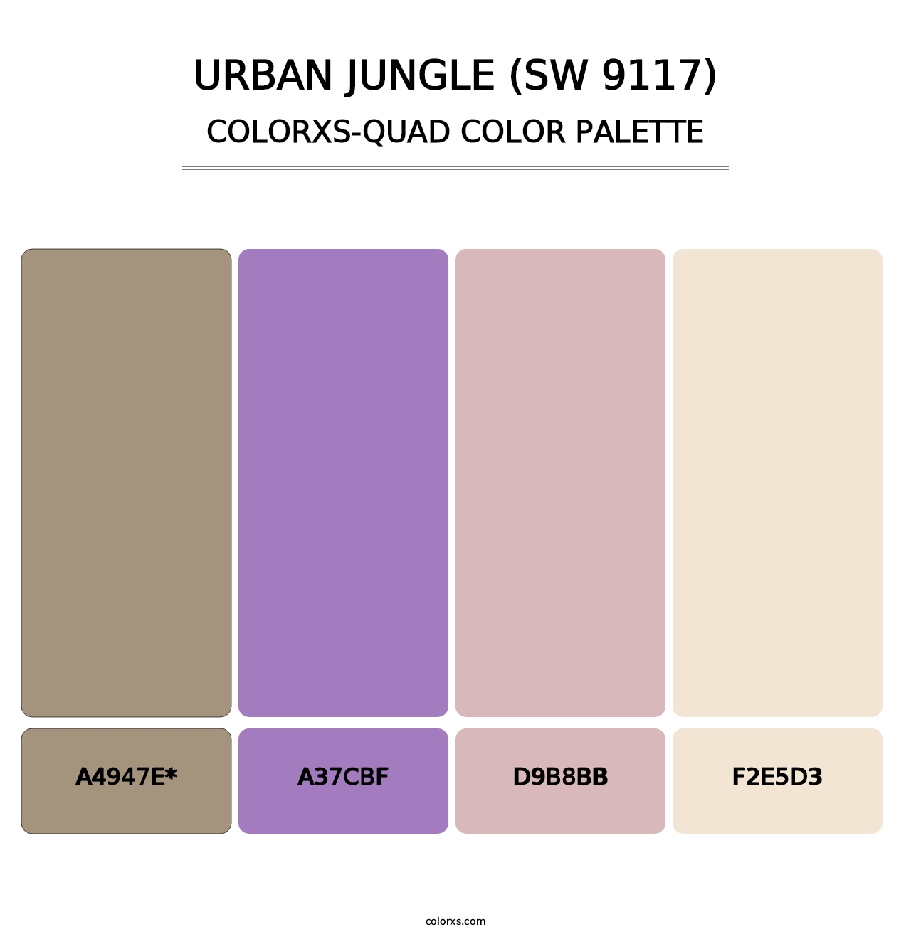 Urban Jungle (SW 9117) - Colorxs Quad Palette