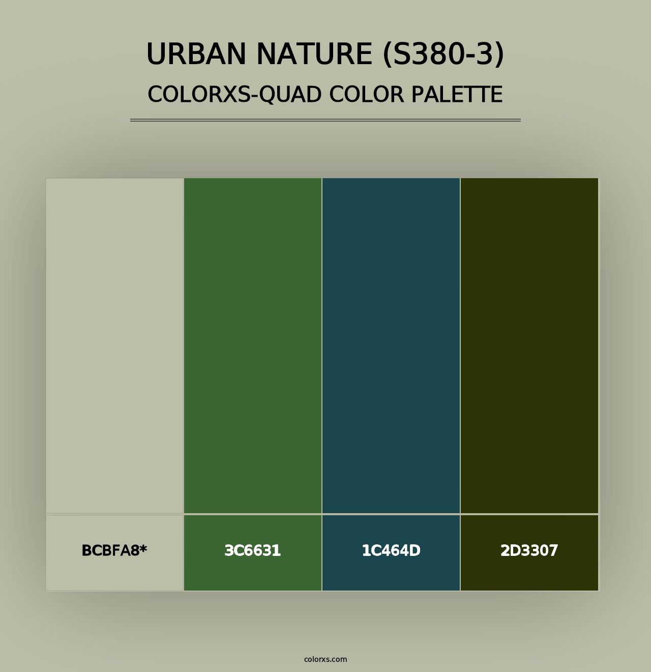 Urban Nature (S380-3) - Colorxs Quad Palette