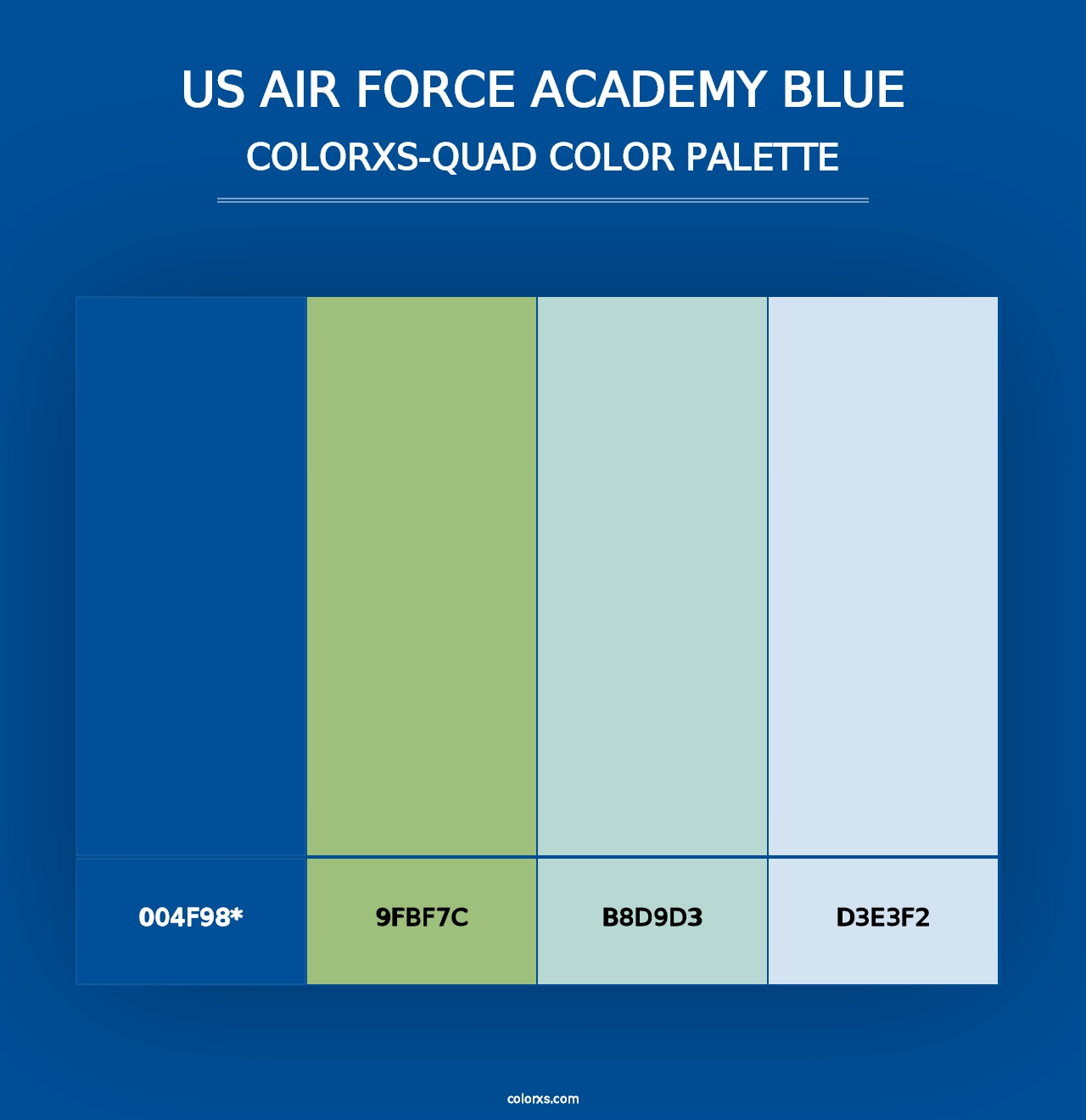 US Air Force Academy Blue - Colorxs Quad Palette