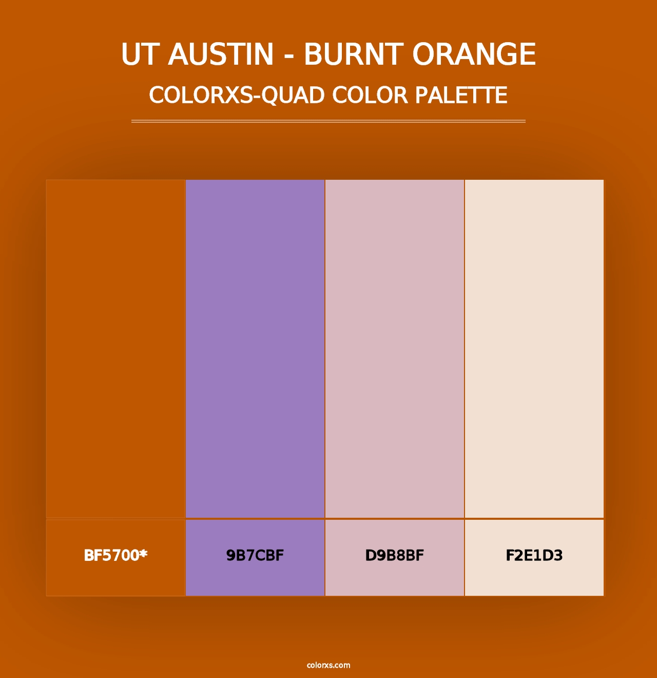 UT Austin - Burnt Orange - Colorxs Quad Palette