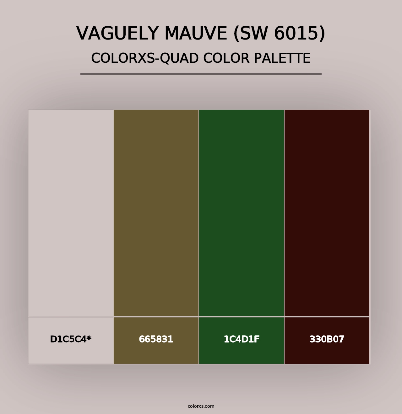 Vaguely Mauve (SW 6015) - Colorxs Quad Palette