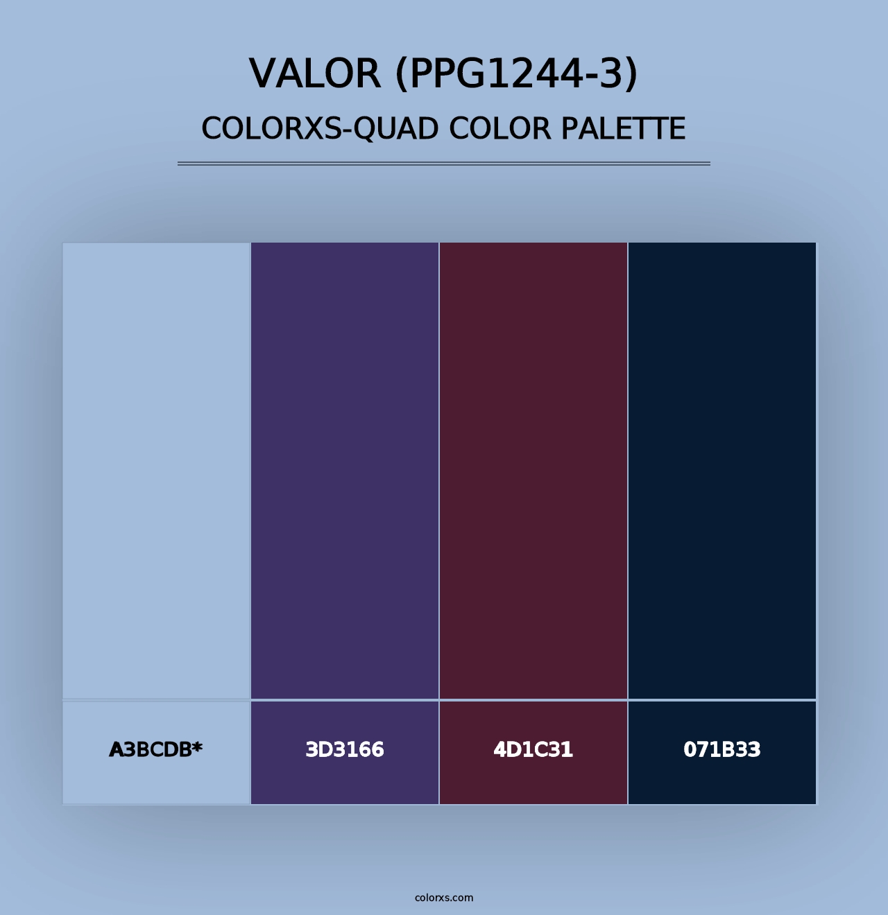 Valor (PPG1244-3) - Colorxs Quad Palette