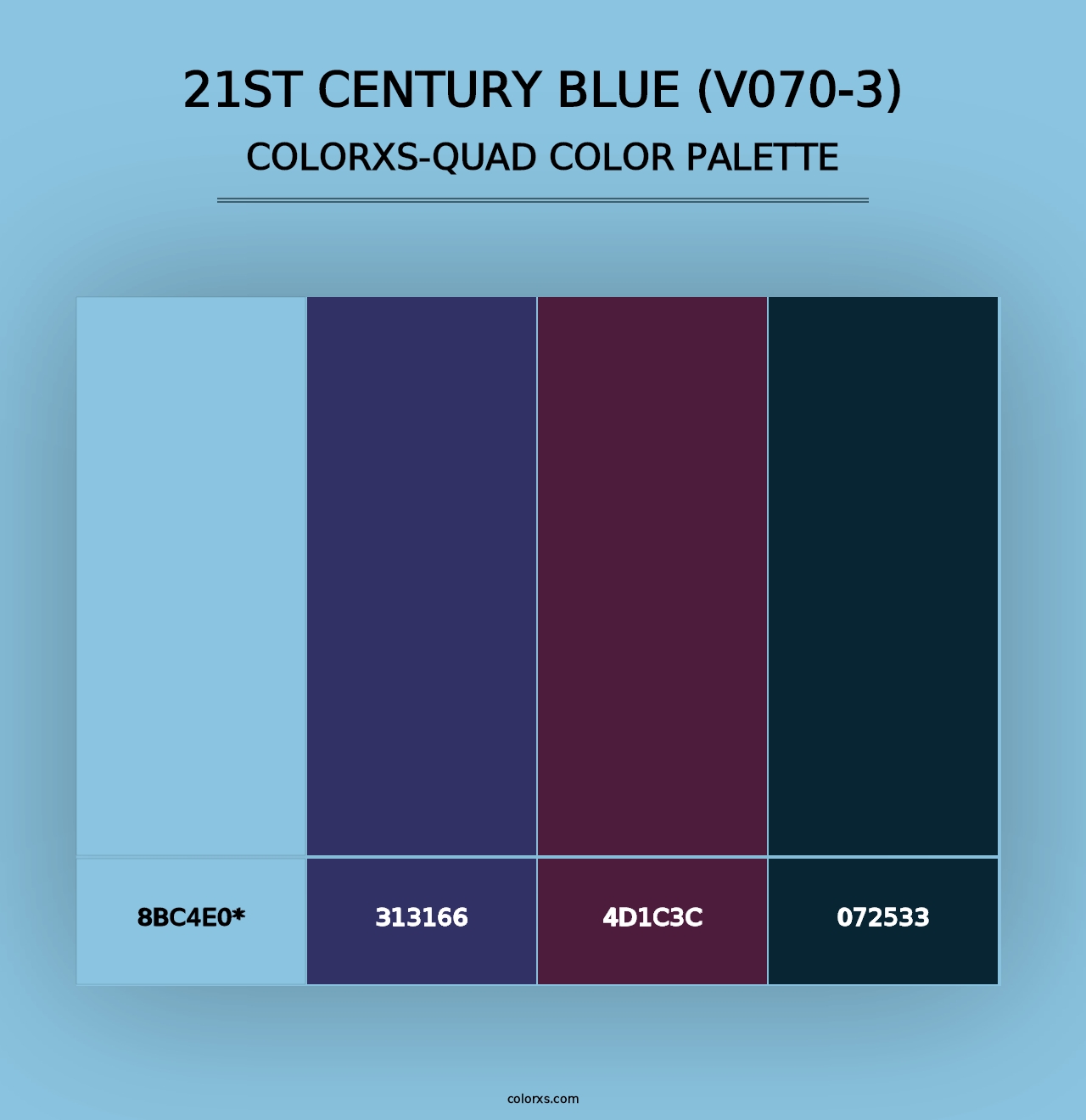 21st Century Blue (V070-3) - Colorxs Quad Palette