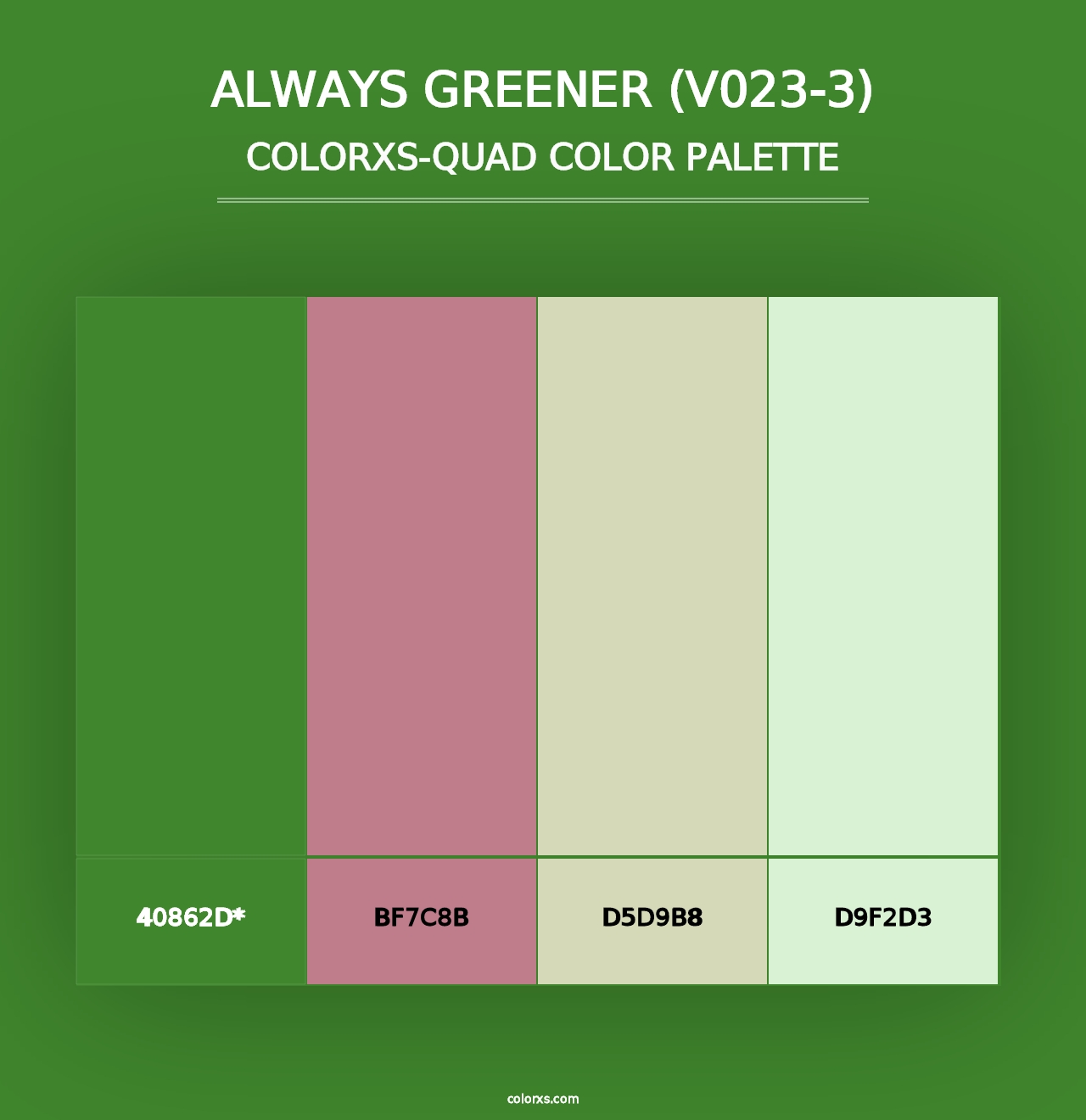 Always Greener (V023-3) - Colorxs Quad Palette