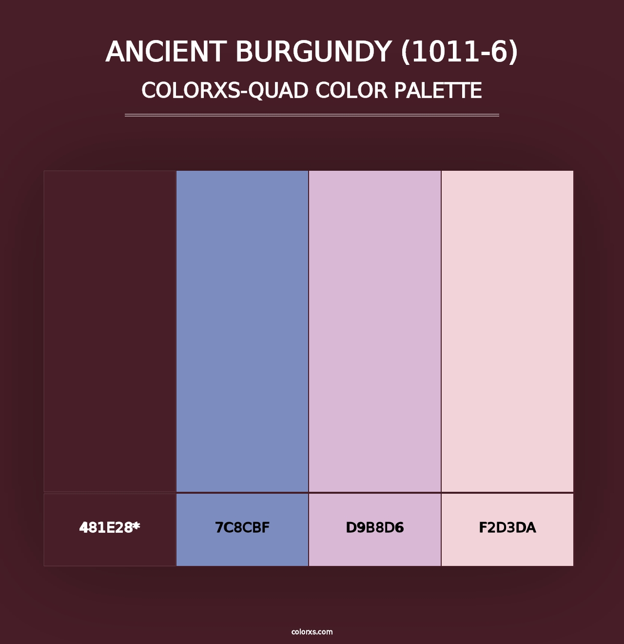 Ancient Burgundy (1011-6) - Colorxs Quad Palette