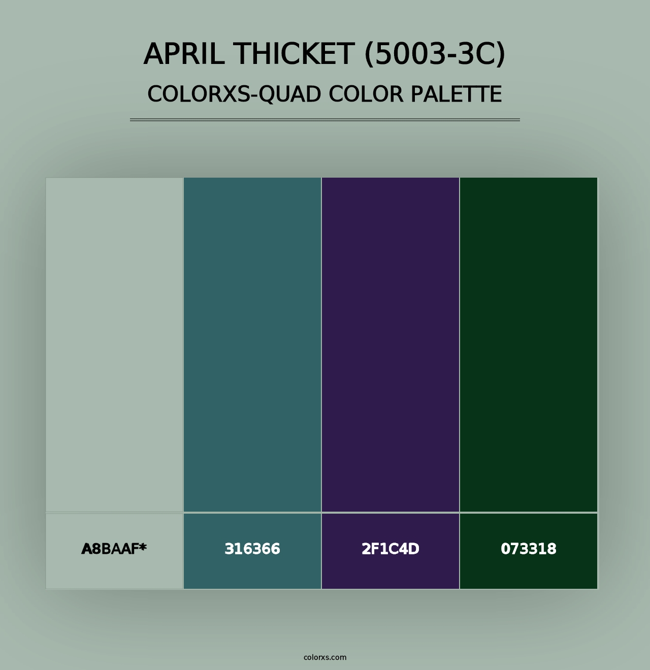 April Thicket (5003-3C) - Colorxs Quad Palette