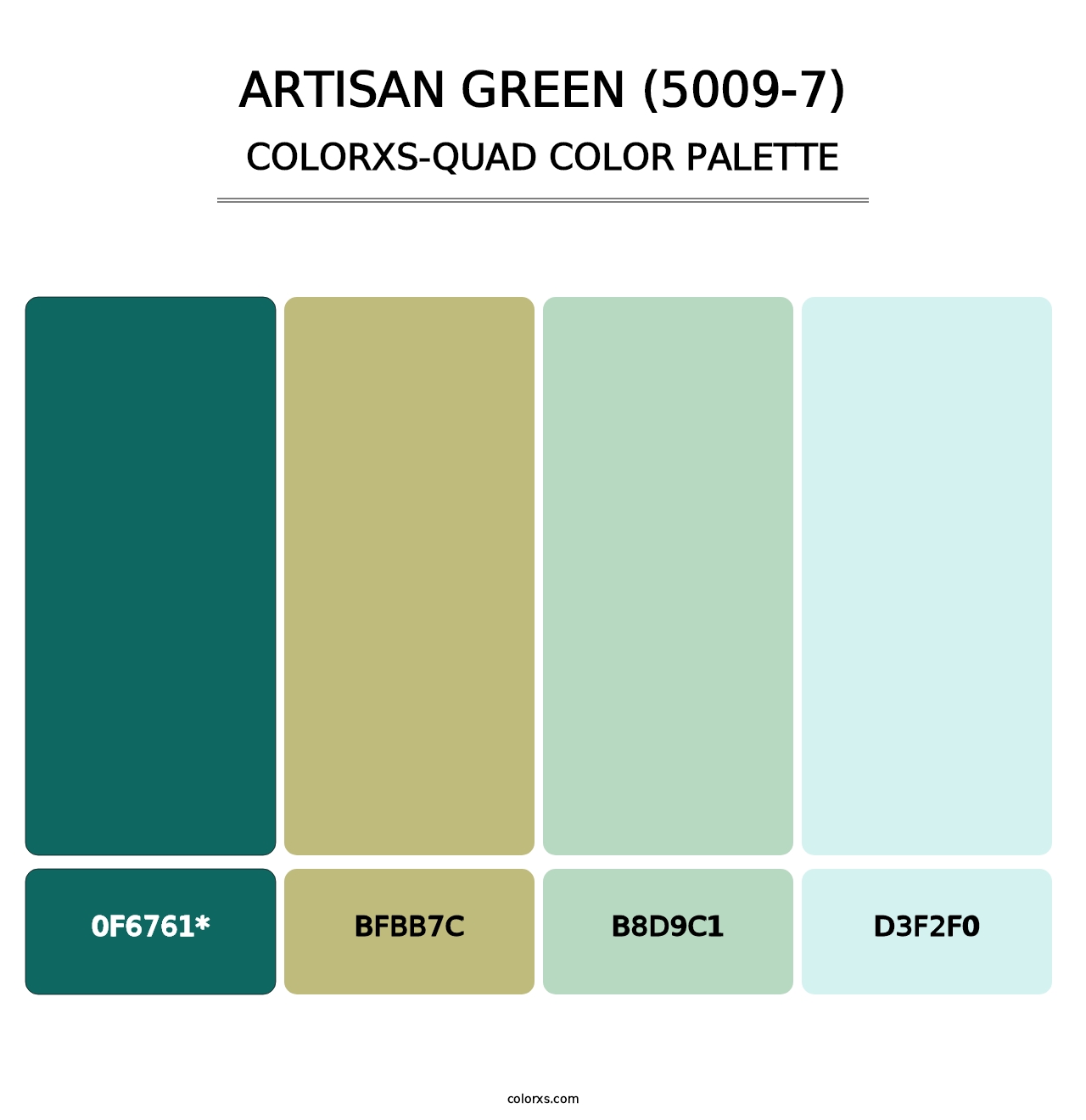 Artisan Green (5009-7) - Colorxs Quad Palette