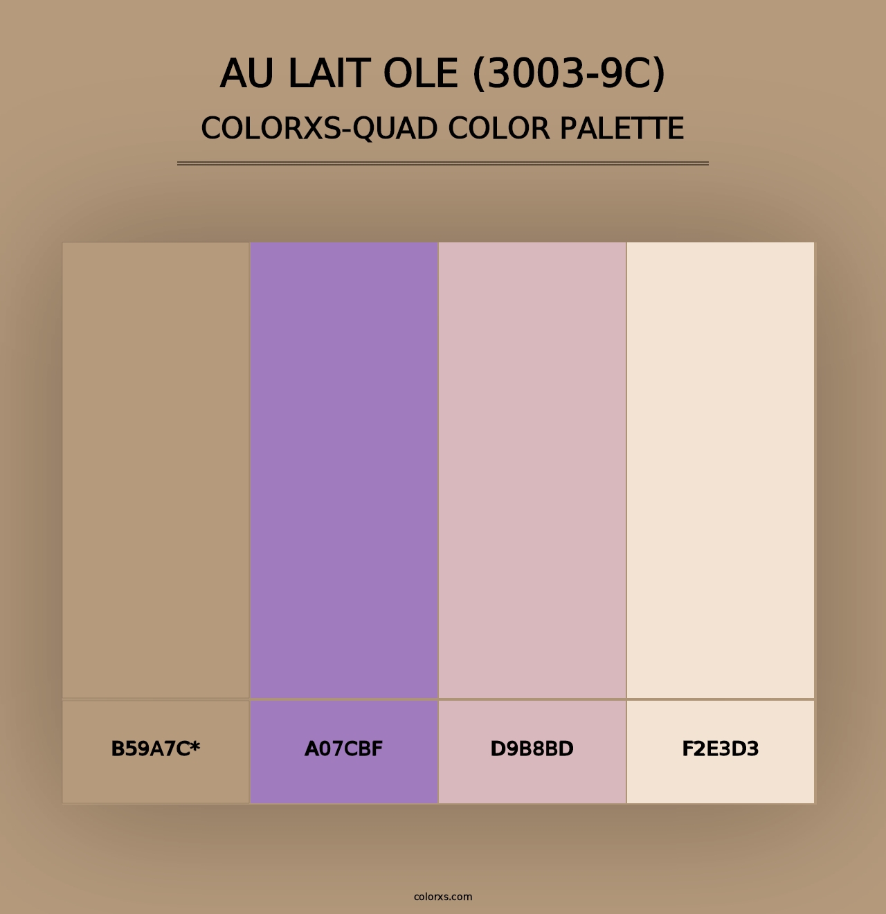 Au Lait Ole (3003-9C) - Colorxs Quad Palette