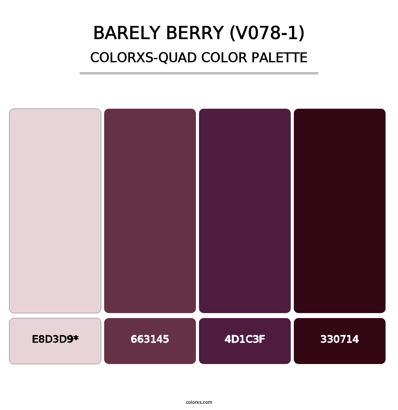 Barely Berry (V078-1) - Colorxs Quad Palette