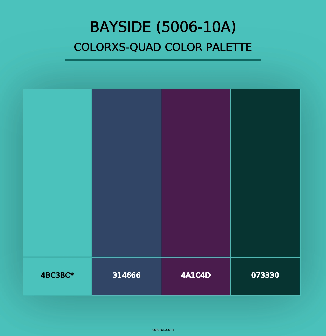 Bayside (5006-10A) - Colorxs Quad Palette