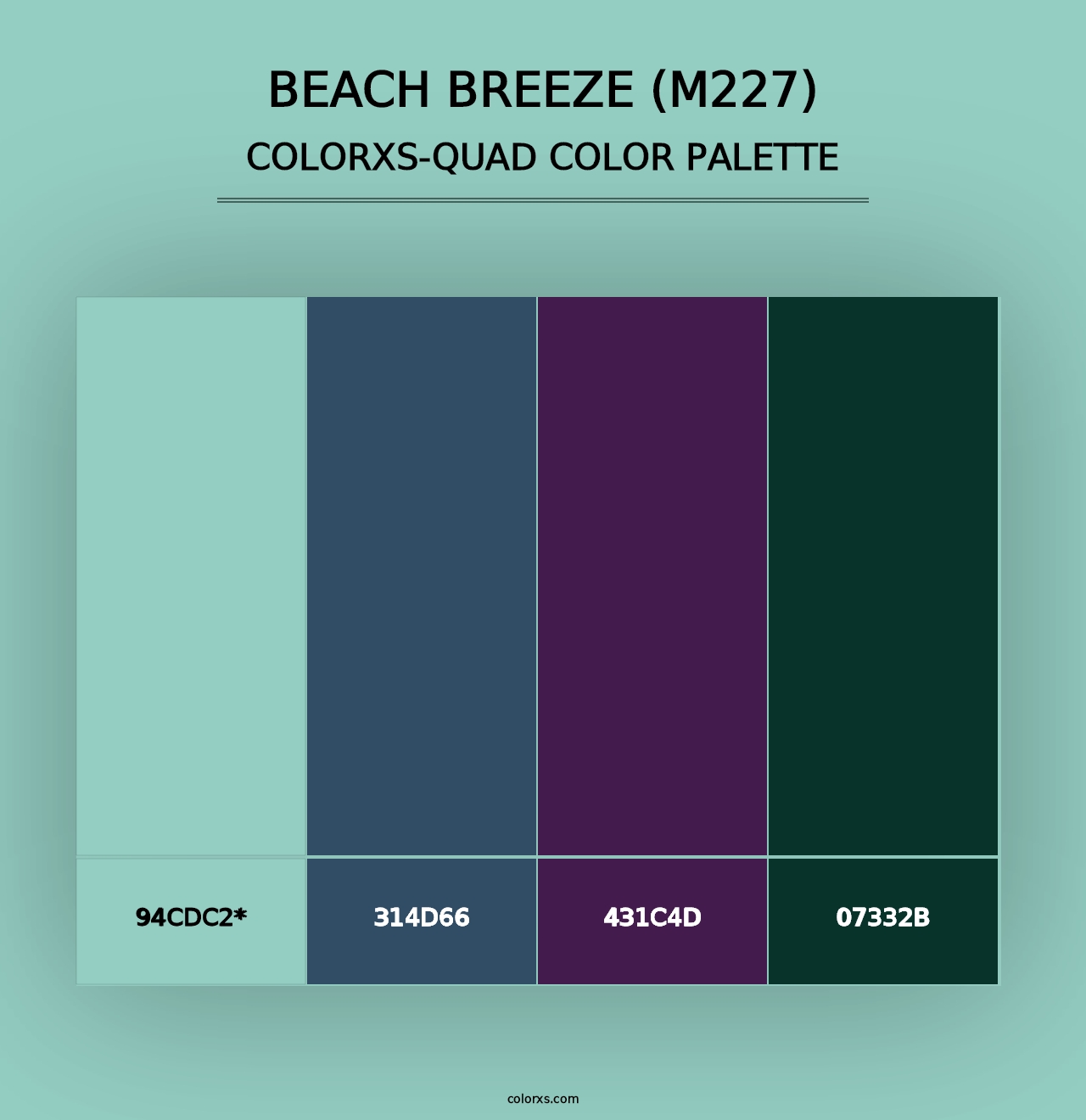 Beach Breeze (M227) - Colorxs Quad Palette