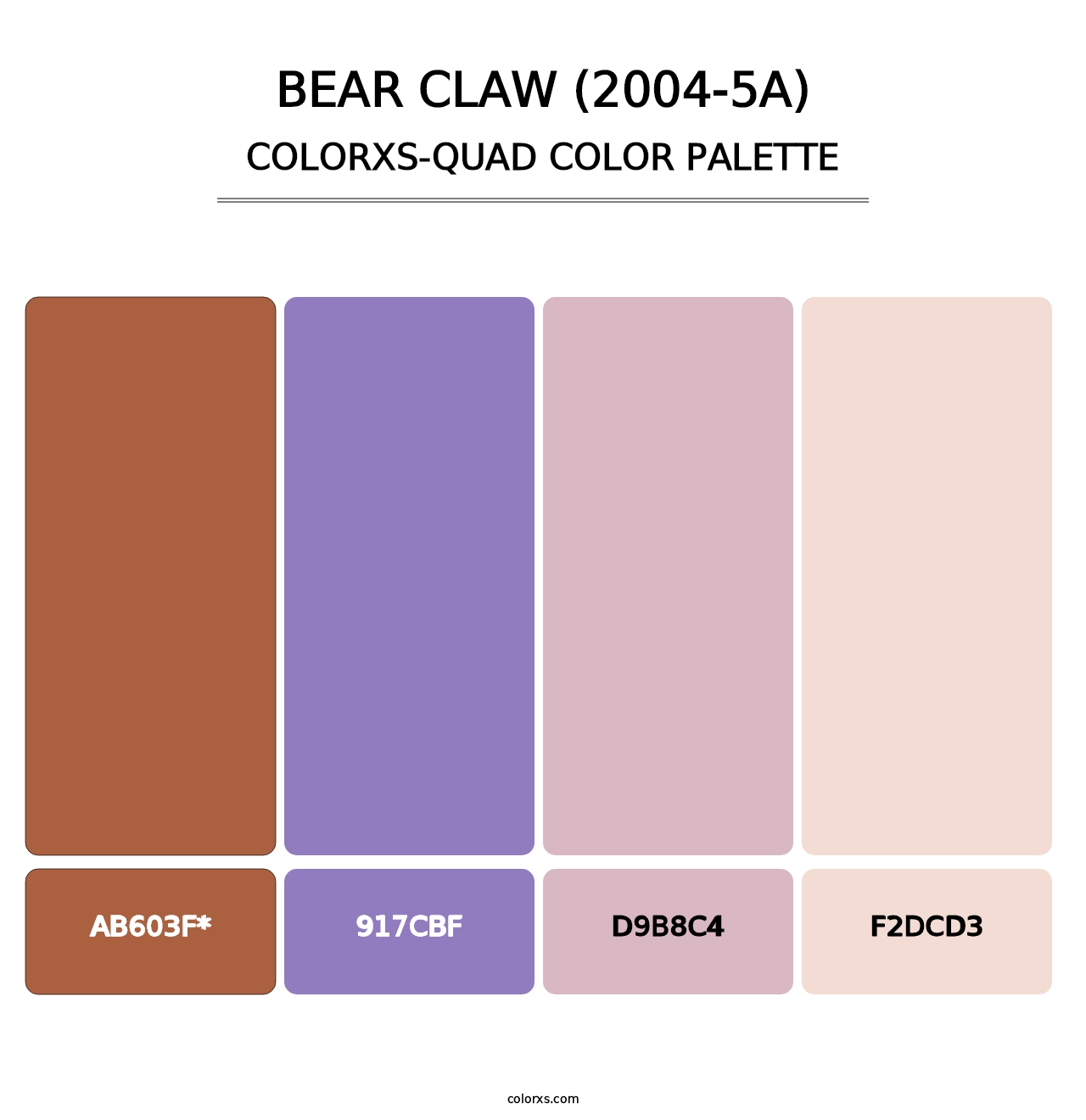 Bear Claw (2004-5A) - Colorxs Quad Palette