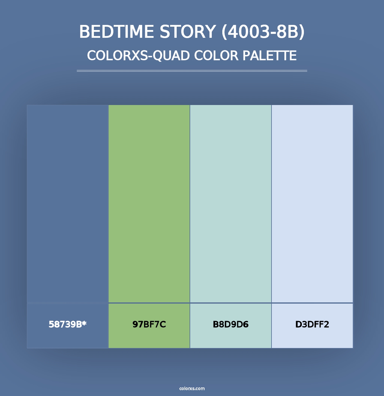 Bedtime Story (4003-8B) - Colorxs Quad Palette