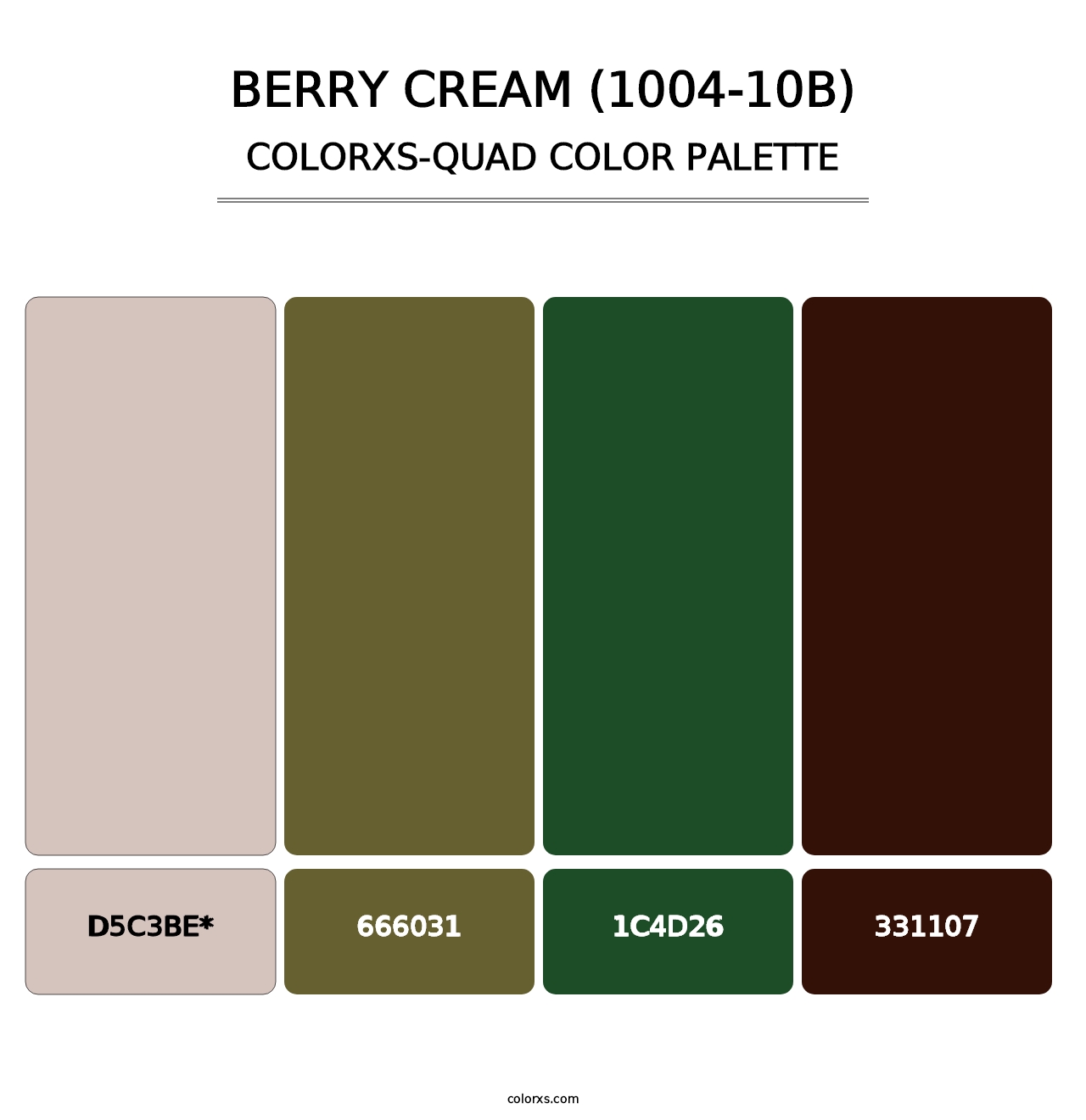 Berry Cream (1004-10B) - Colorxs Quad Palette