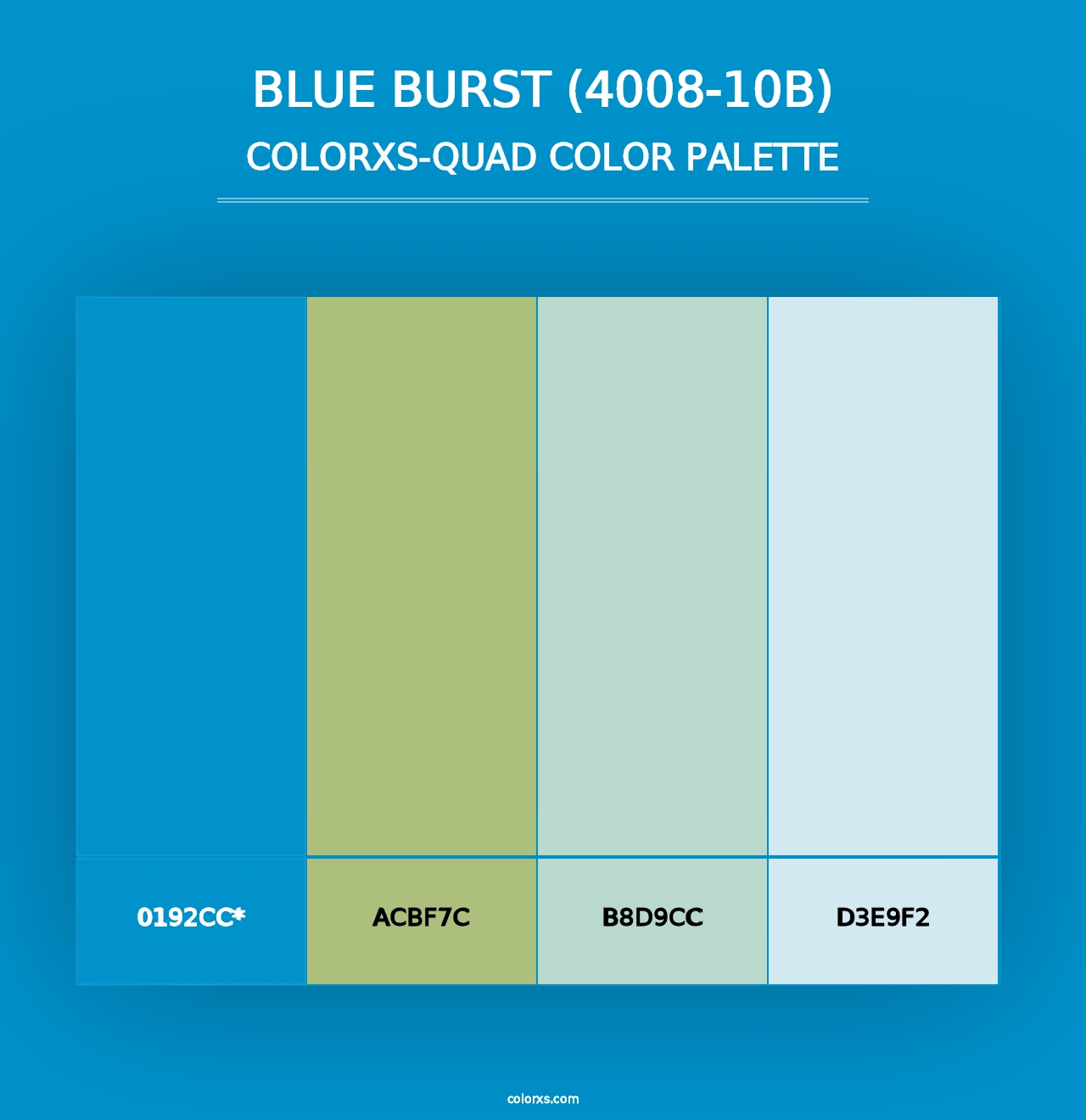 Blue Burst (4008-10B) - Colorxs Quad Palette