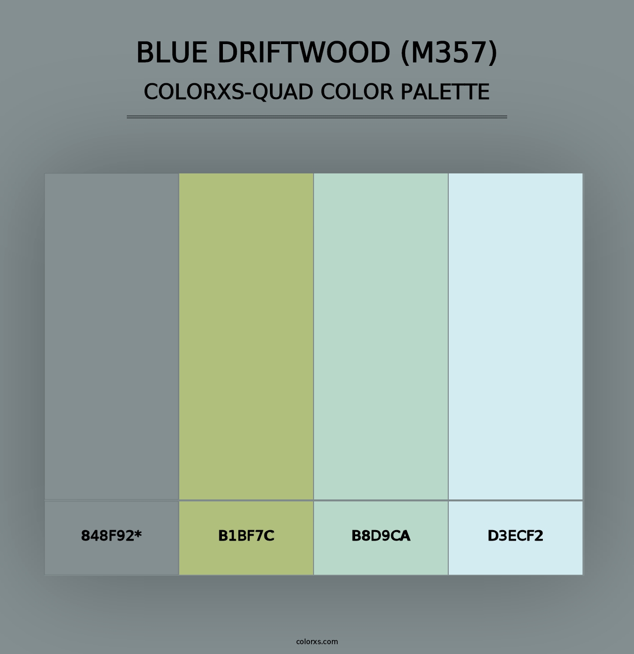 Blue Driftwood (M357) - Colorxs Quad Palette