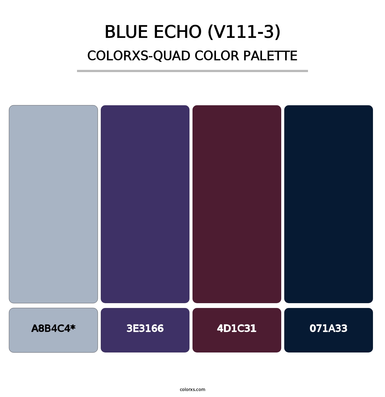 Blue Echo (V111-3) - Colorxs Quad Palette