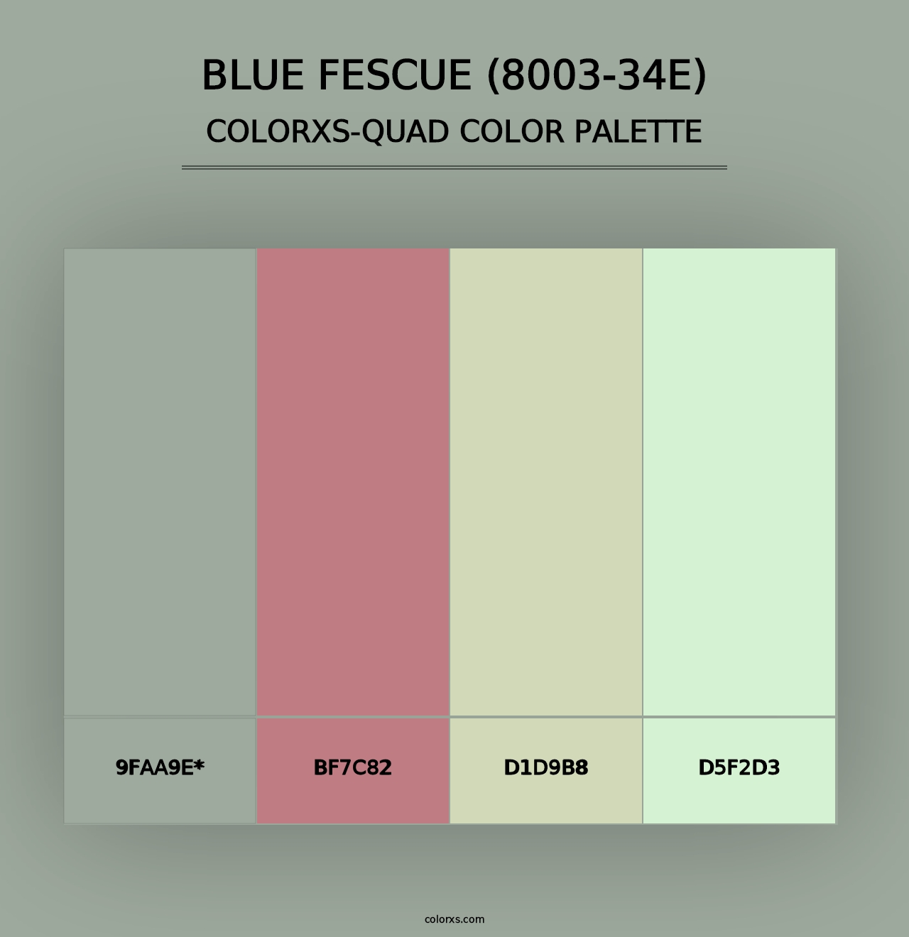 Blue Fescue (8003-34E) - Colorxs Quad Palette