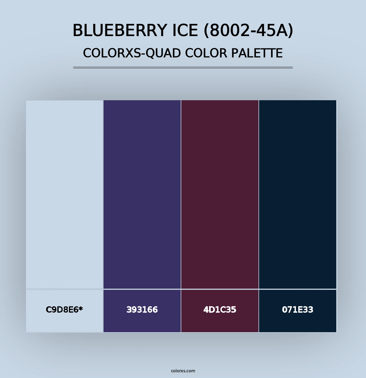 Blueberry Ice (8002-45A) - Colorxs Quad Palette