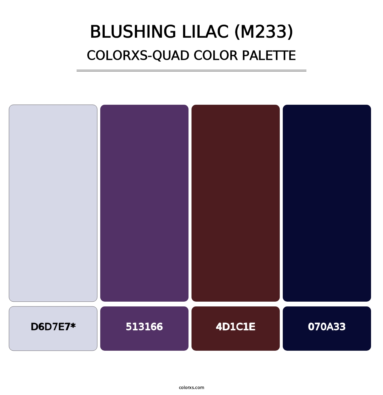 Blushing Lilac (M233) - Colorxs Quad Palette