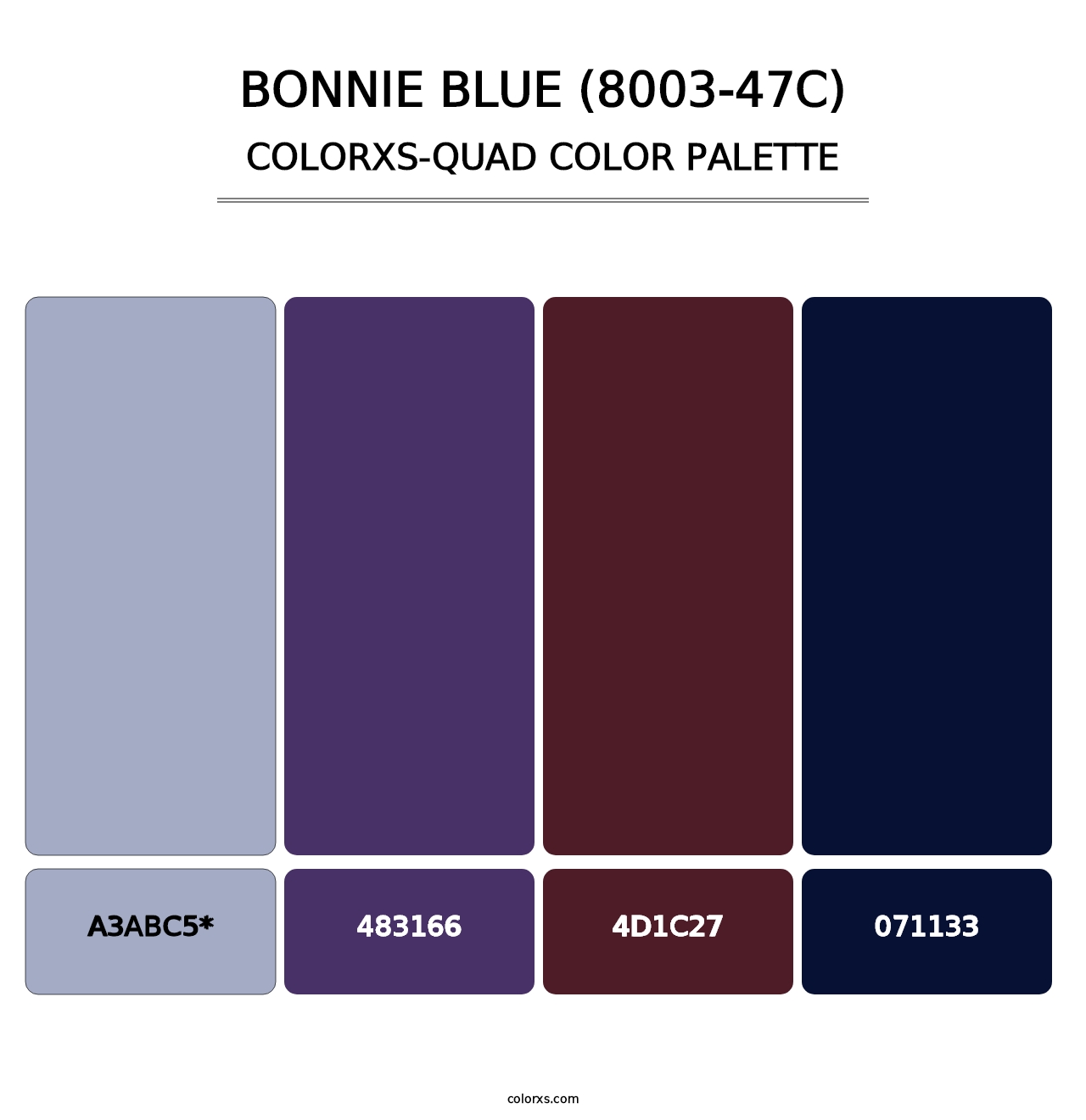 Bonnie Blue (8003-47C) - Colorxs Quad Palette