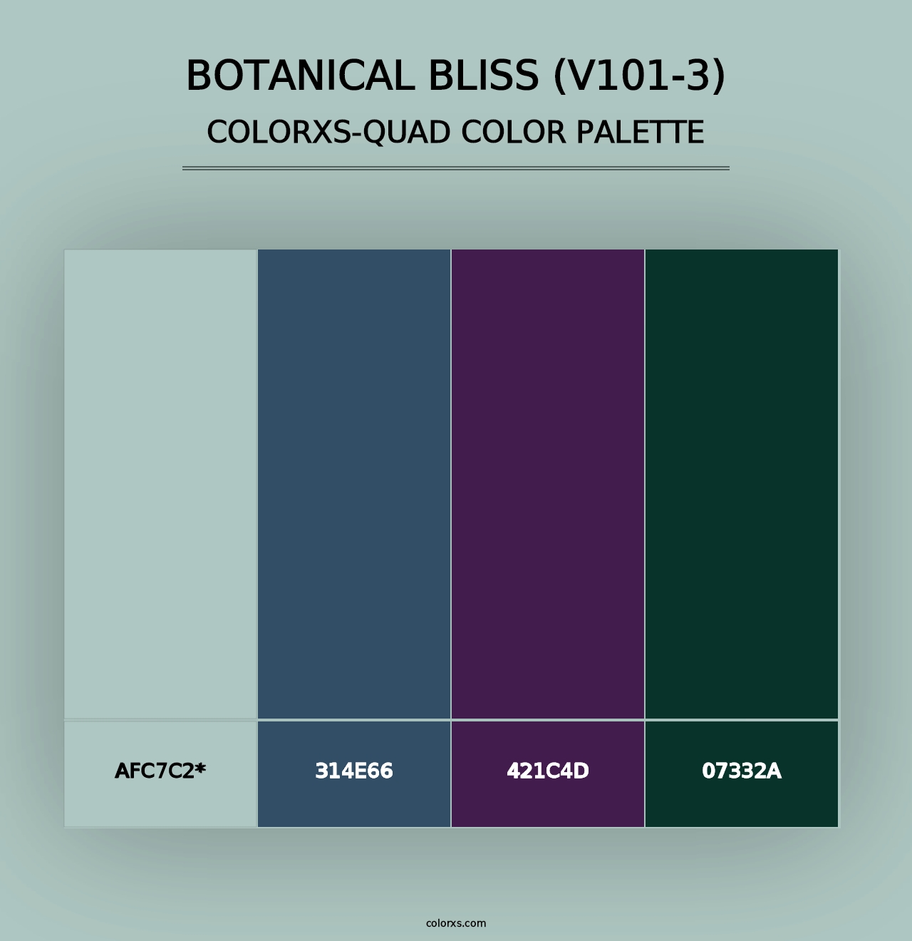 Botanical Bliss (V101-3) - Colorxs Quad Palette