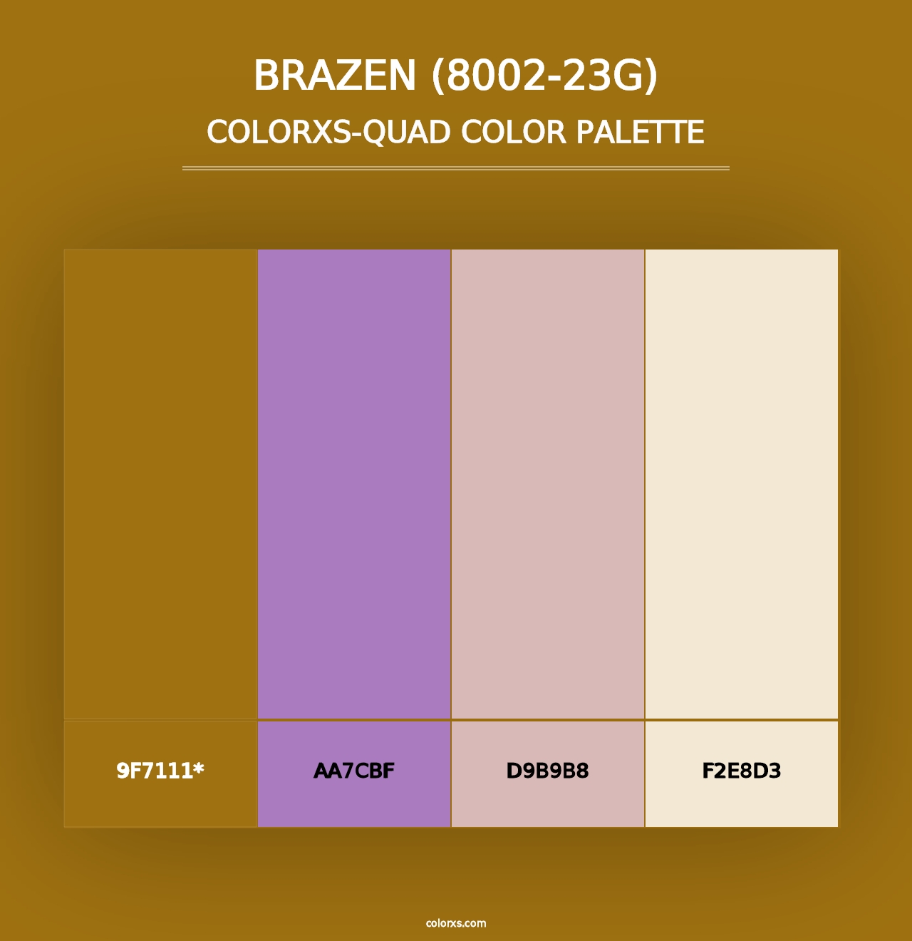 Brazen (8002-23G) - Colorxs Quad Palette