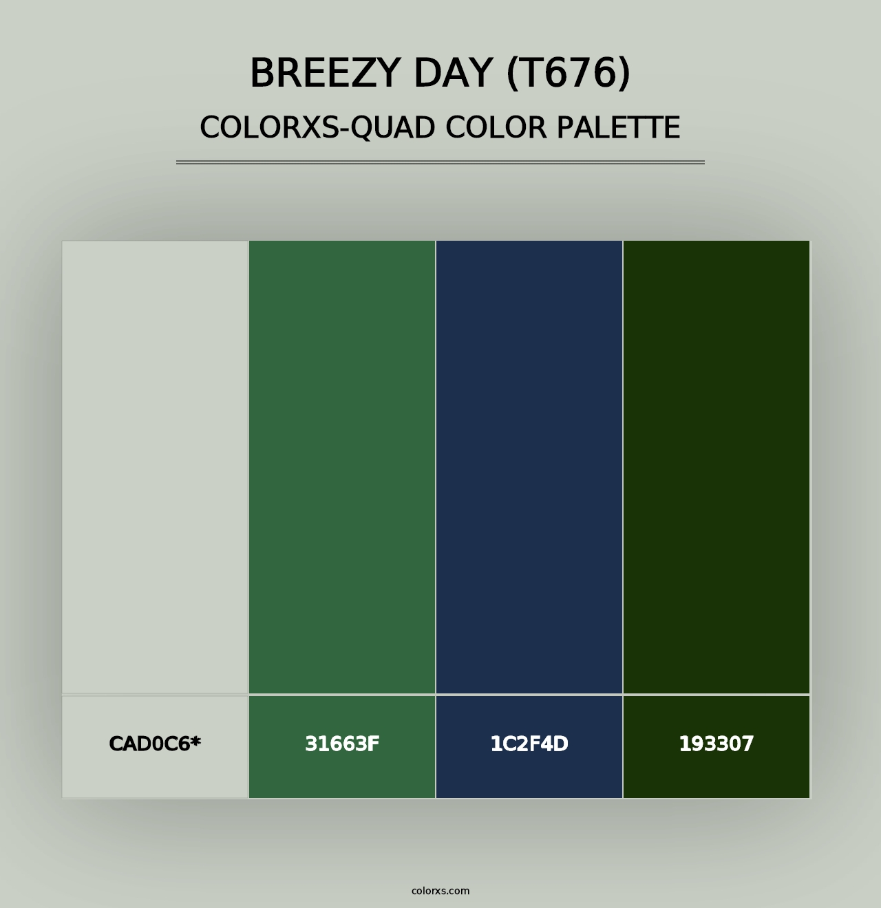 Breezy Day (T676) - Colorxs Quad Palette