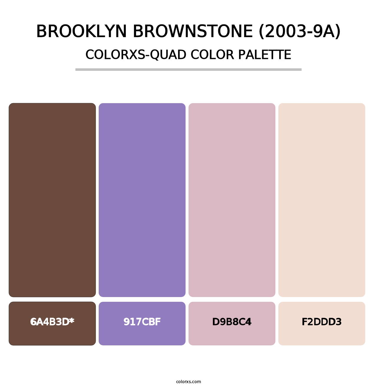 Brooklyn Brownstone (2003-9A) - Colorxs Quad Palette