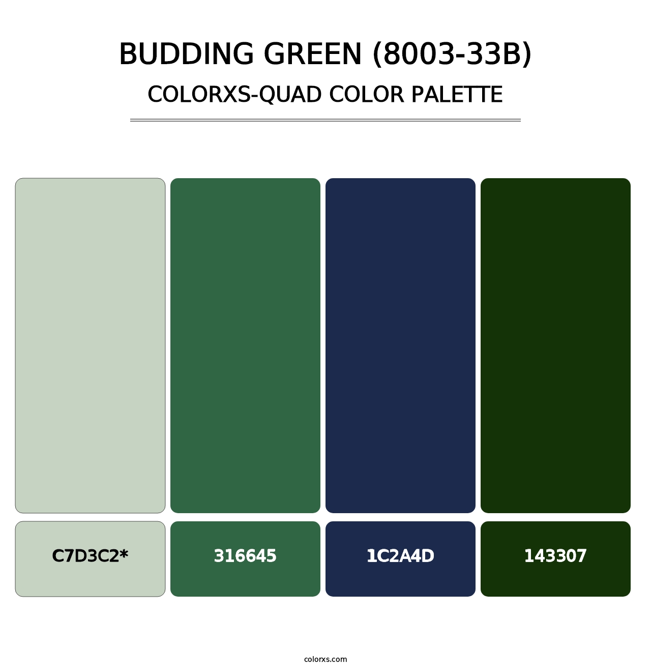 Budding Green (8003-33B) - Colorxs Quad Palette