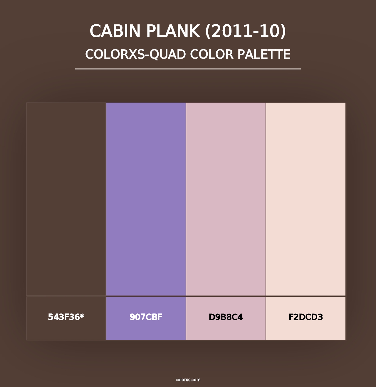 Cabin Plank (2011-10) - Colorxs Quad Palette