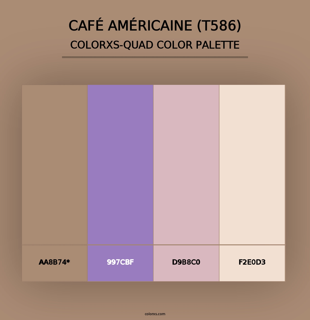 Café Américaine (T586) - Colorxs Quad Palette