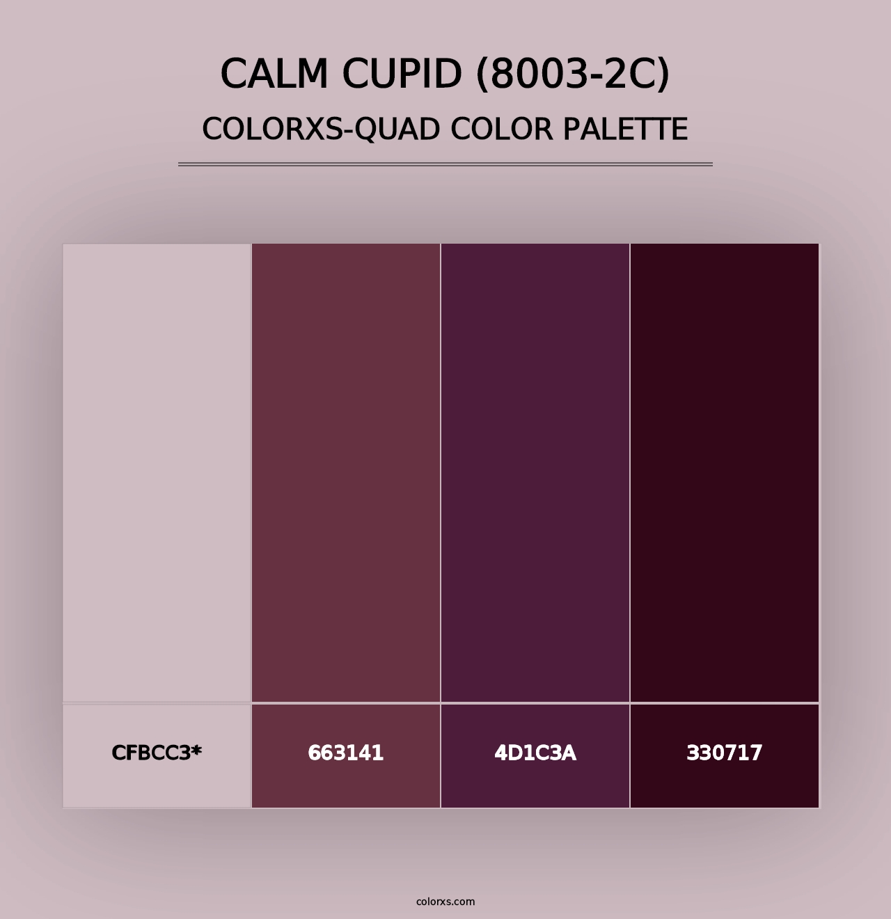 Calm Cupid (8003-2C) - Colorxs Quad Palette