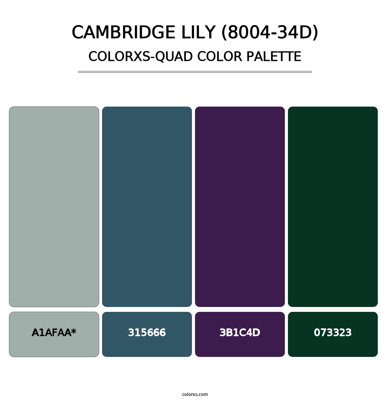 Cambridge Lily (8004-34D) - Colorxs Quad Palette