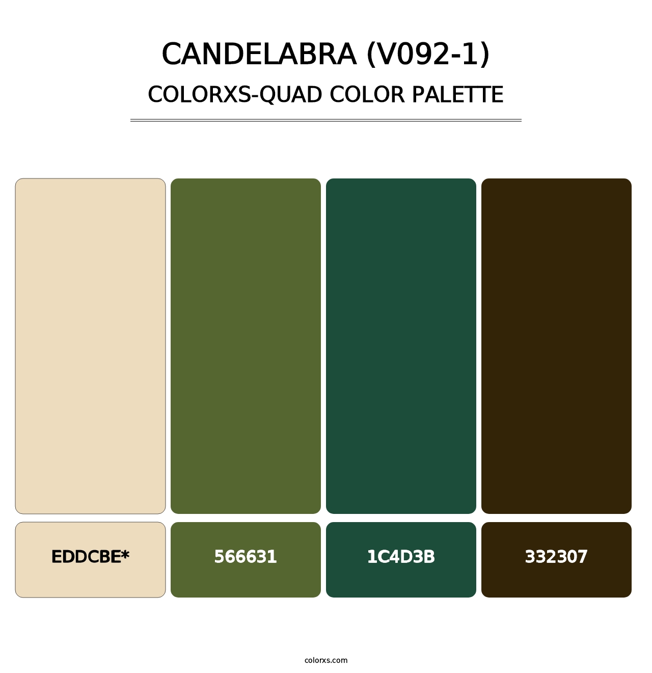 Candelabra (V092-1) - Colorxs Quad Palette