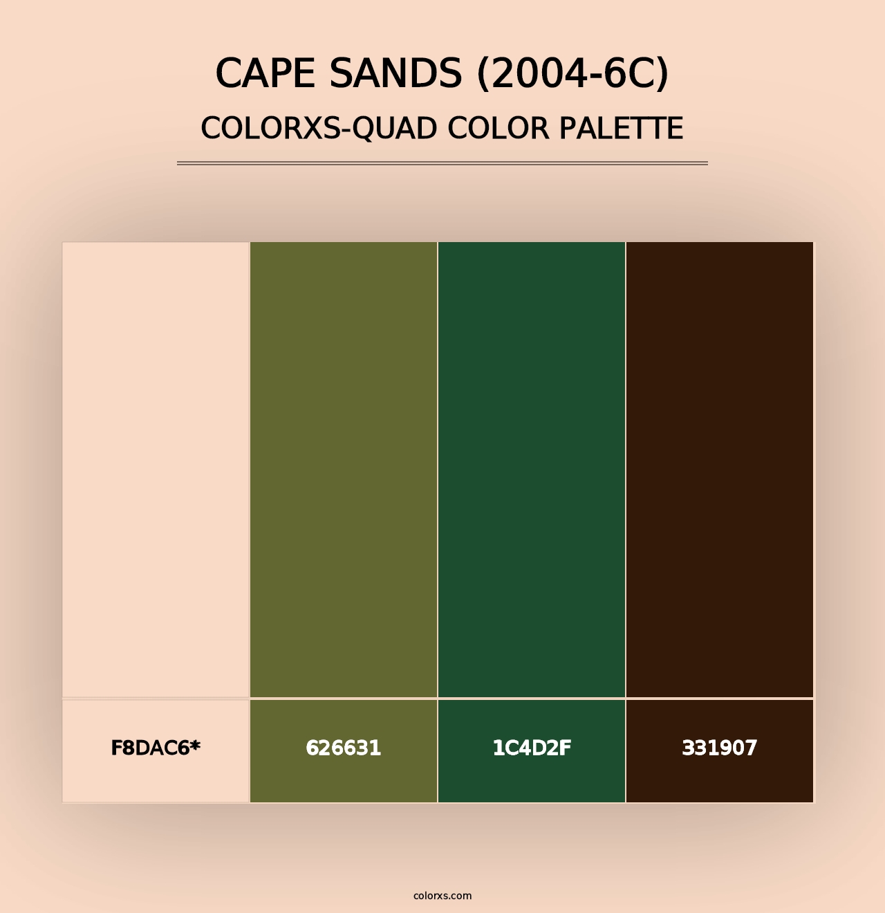 Cape Sands (2004-6C) - Colorxs Quad Palette