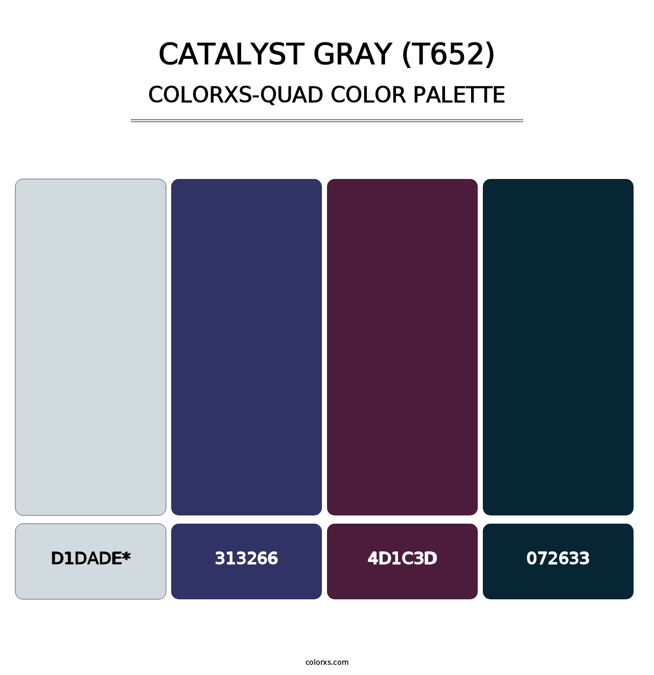 Catalyst Gray (T652) - Colorxs Quad Palette