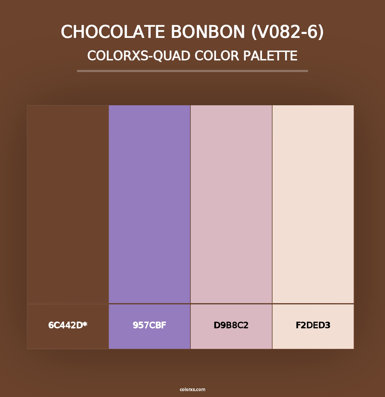 Chocolate Bonbon (V082-6) - Colorxs Quad Palette