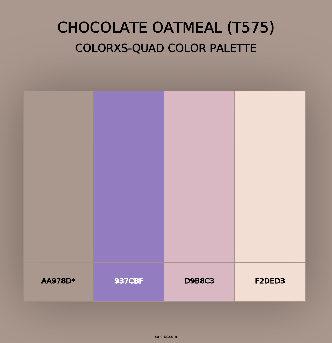 Chocolate Oatmeal (T575) - Colorxs Quad Palette