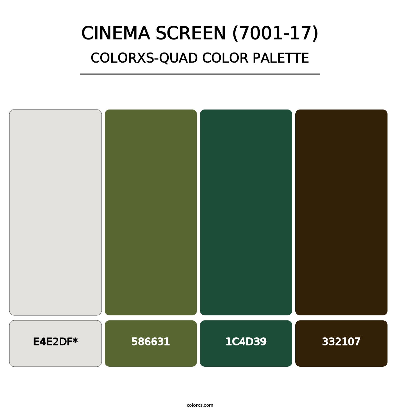 Cinema Screen (7001-17) - Colorxs Quad Palette