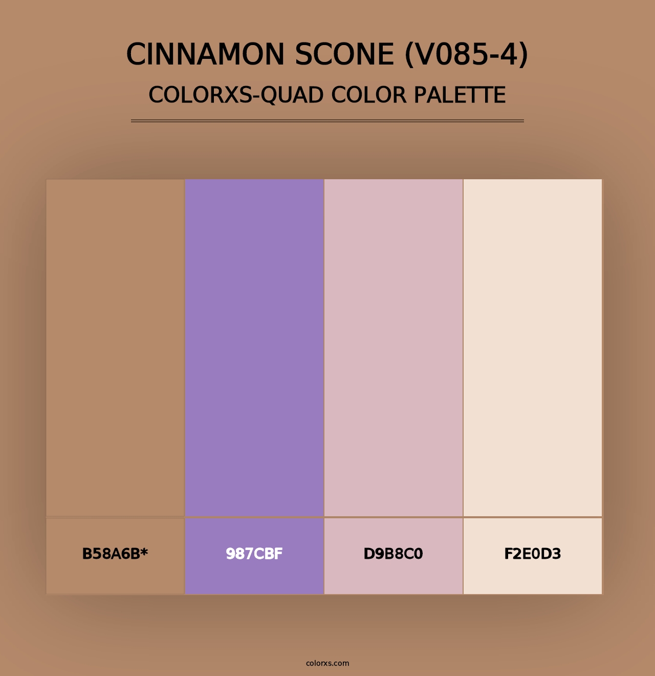 Cinnamon Scone (V085-4) - Colorxs Quad Palette