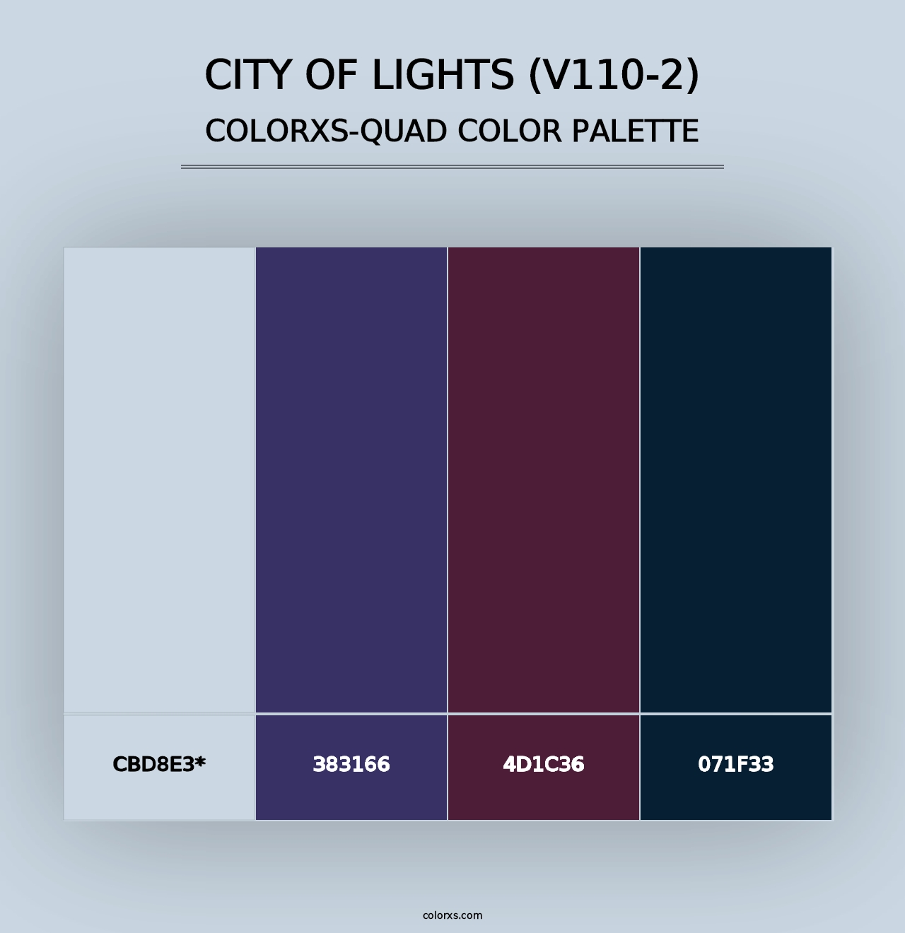 City of Lights (V110-2) - Colorxs Quad Palette