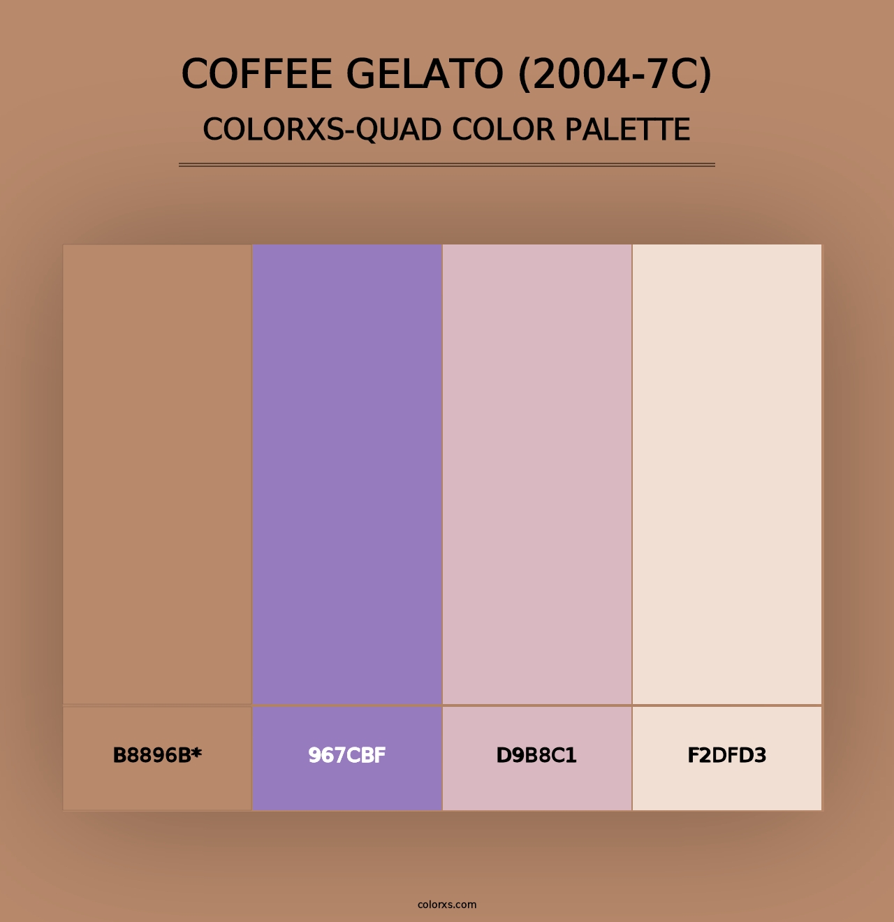 Coffee Gelato (2004-7C) - Colorxs Quad Palette