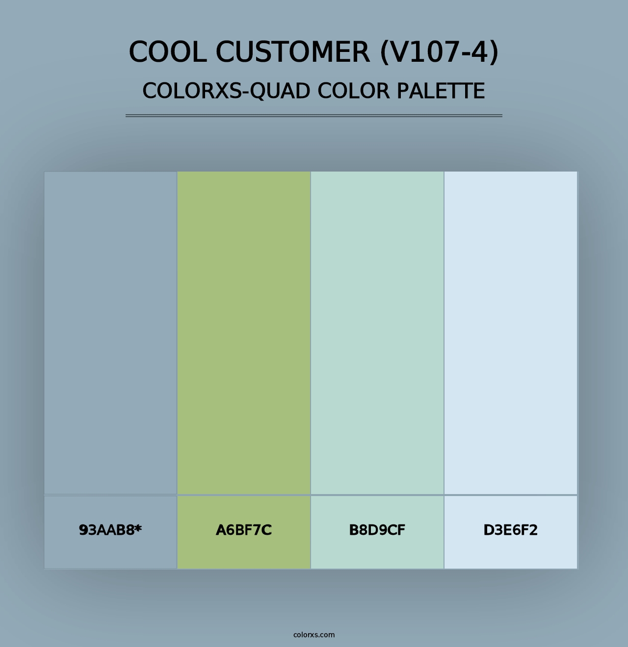 Cool Customer (V107-4) - Colorxs Quad Palette