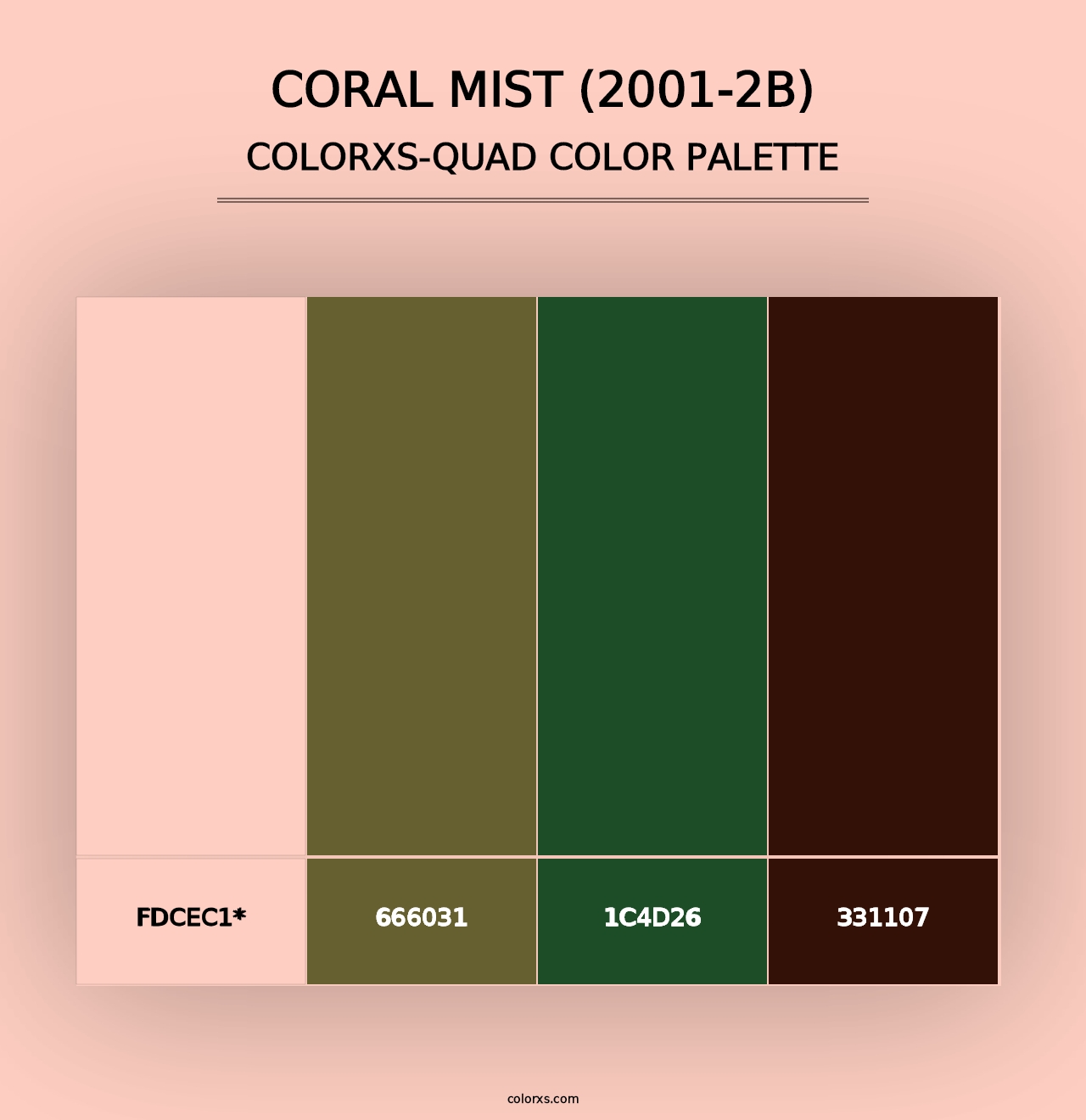 Coral Mist (2001-2B) - Colorxs Quad Palette