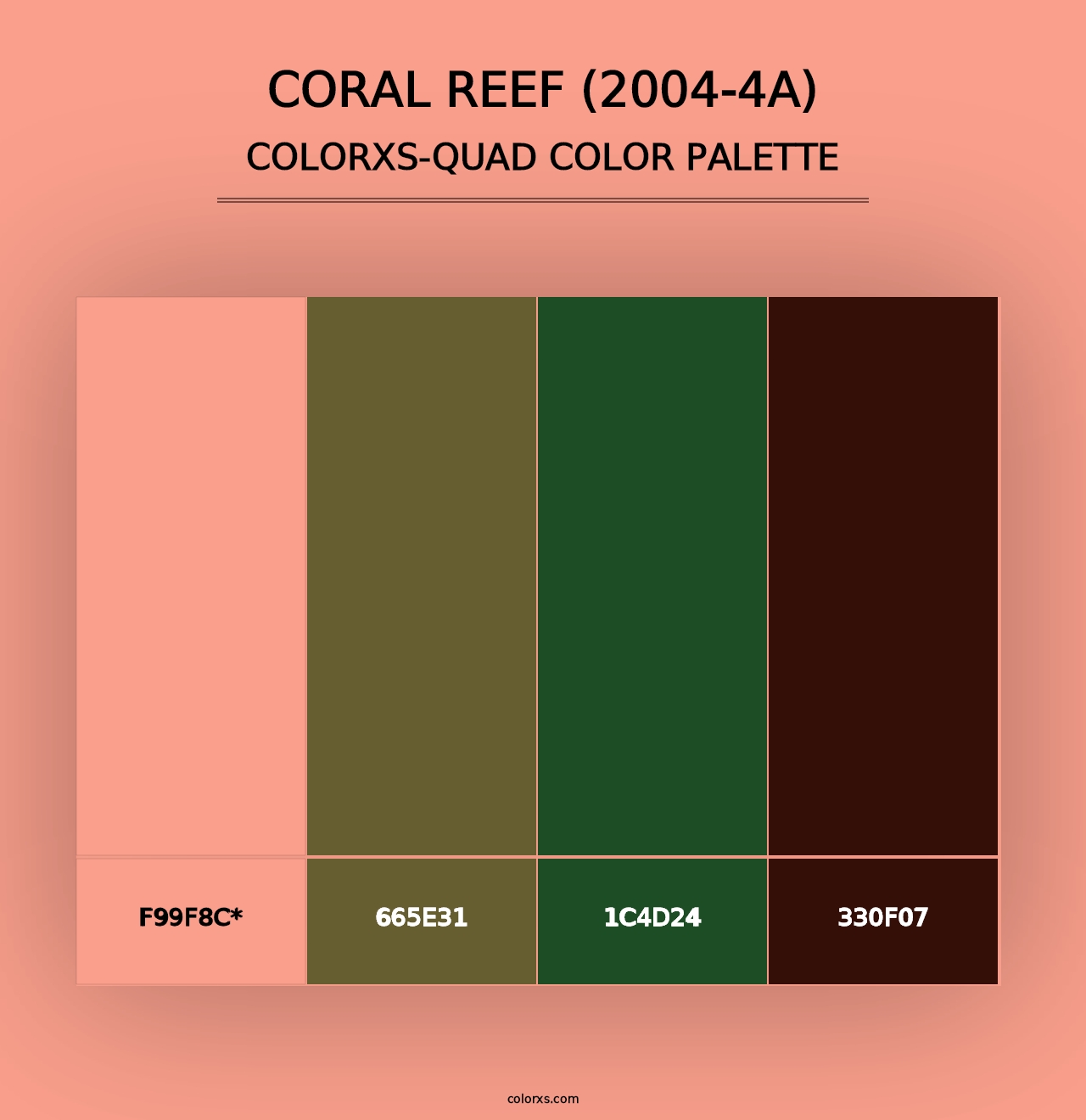 Coral Reef (2004-4A) - Colorxs Quad Palette