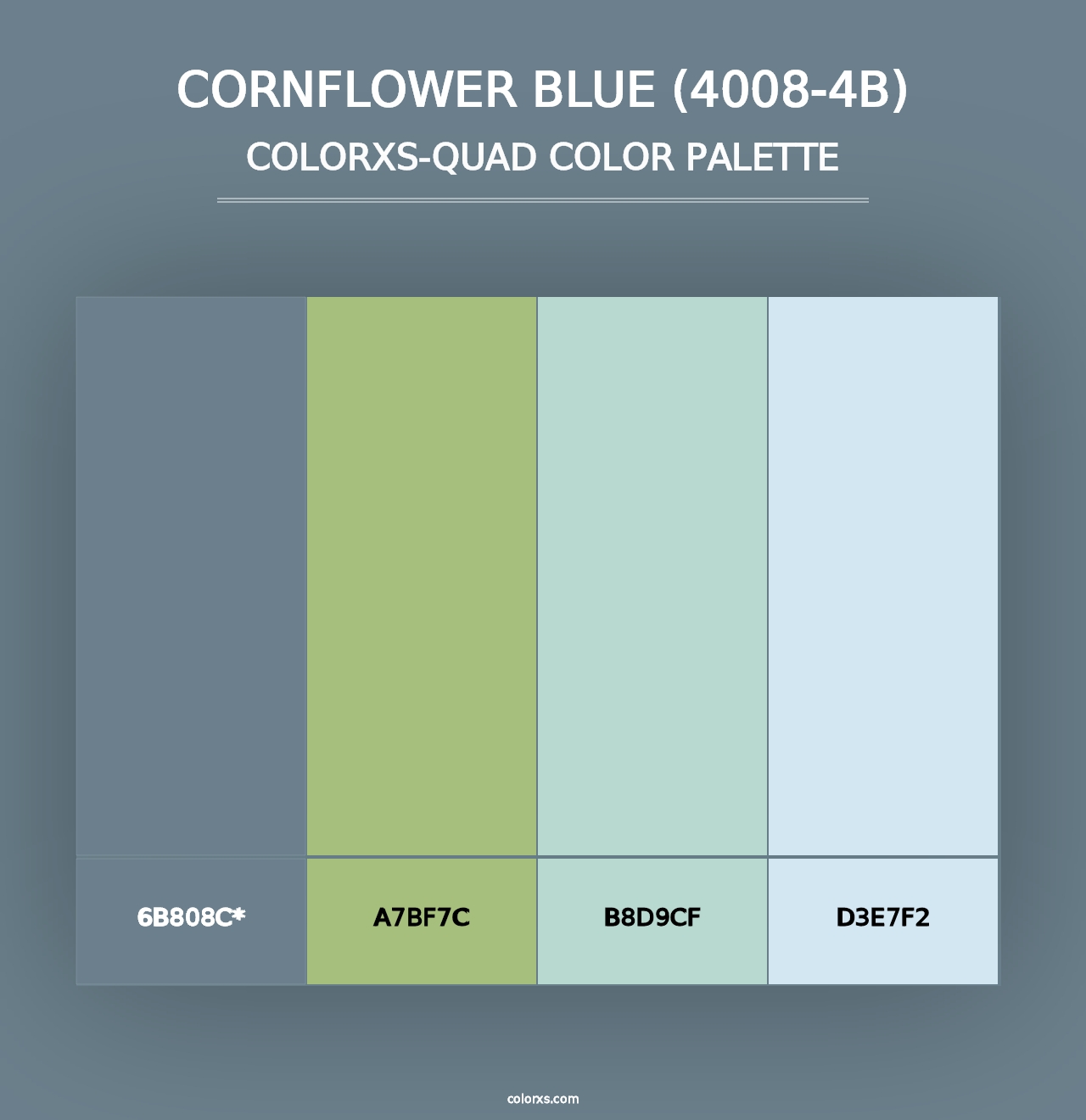 Cornflower Blue (4008-4B) - Colorxs Quad Palette