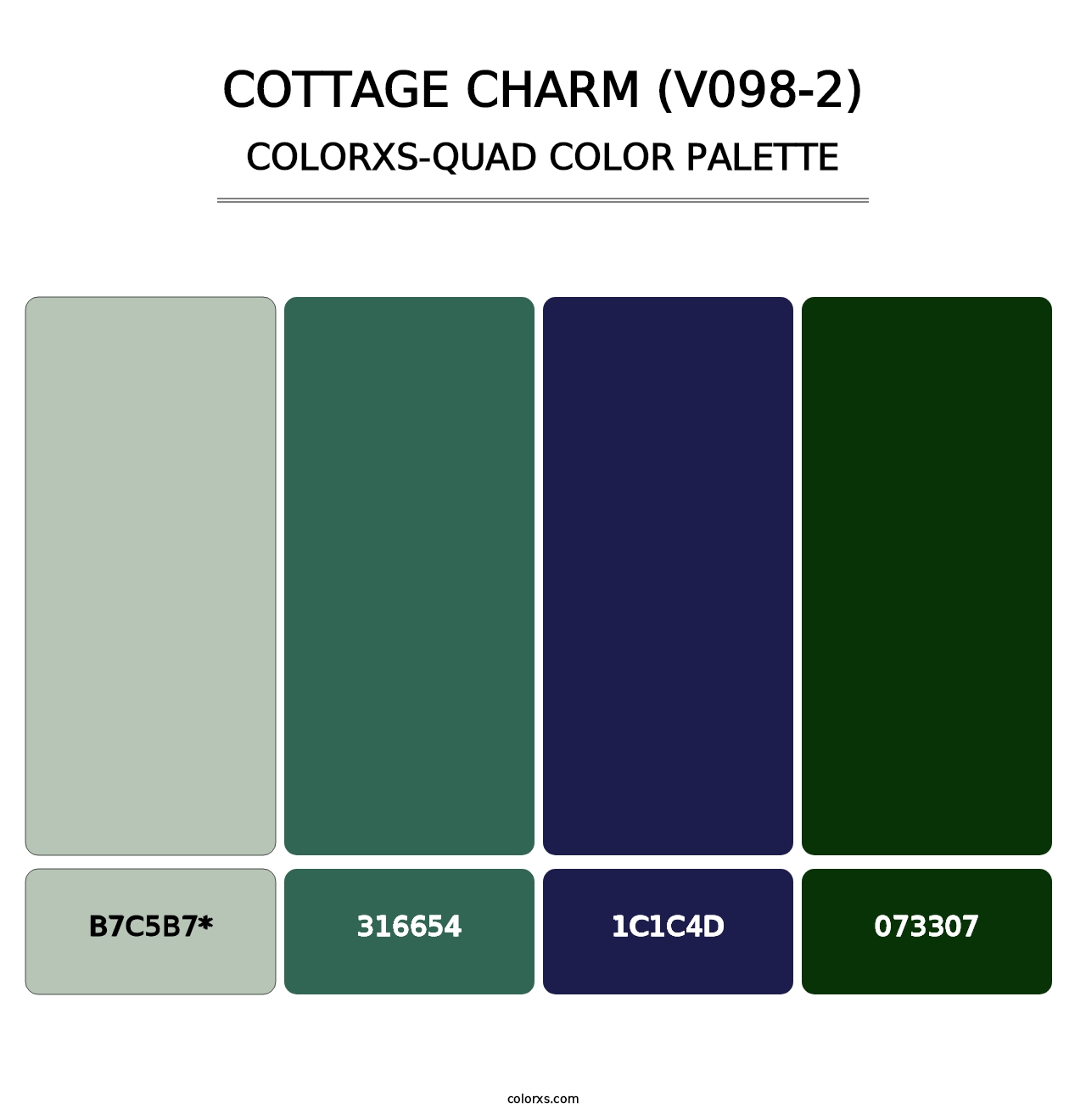 Cottage Charm (V098-2) - Colorxs Quad Palette